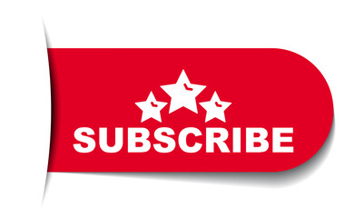 red vector illustration banner subscribe