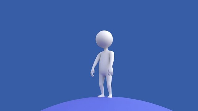 idle standing puppet man