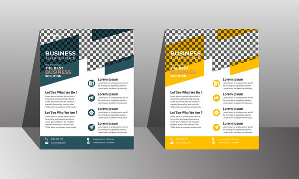 Corporate business  Flyer vector Template Colorful concepts in A4 size
