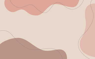 曲線的なシェイプとラインをあしらったベクター背景