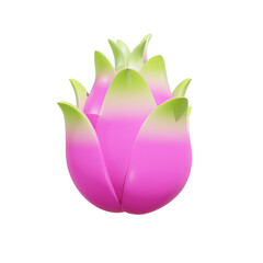 Naga Dragon fruit 3d render illustration, icon,view, render, hd,  premium quality, alpha background, PNG format, sweet, healthy, fresh, nature, plant, tree, trees