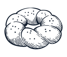 bagel bread pastry product