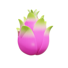 Naga Dragon fruit 3d render illustration, icon,view, render, hd,  premium quality, alpha background, PNG format, sweet, healthy, fresh, nature, plant, tree, trees