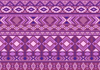 Indian pattern tribal ethnic motifs geometric seamless vector background. Cool indian tribal motifs clothing fabric textile print traditional design with triangle and rhombus shapes.