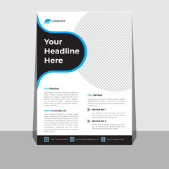 Corporate business a4 vector flyer designe for company promotion,poster or brochure cover layout, annual report, and advertising. front montserrat