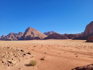 Fototapeta premium desierto de wadi rum en jordania 