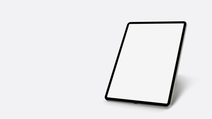 a modern white screen in perspective view