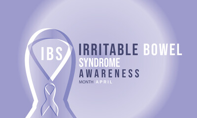 Irritable Bowel syndrome (IBS) awareness month. Template for background, banner, card, poster 