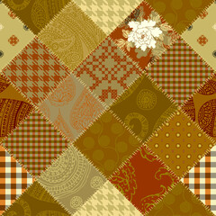 Fototapeta na wymiar Geometric abstract pattern. Intersection patchwork plaid style