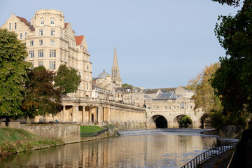 Pulteney Bridge and Weir, Bath England