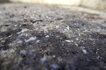 Water drops on cement