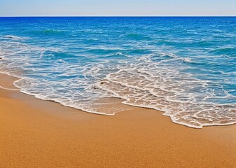 Fototapeta na wymiar beautiful sea waves on the beach