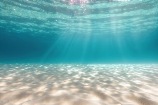 Beautiful view under the sea, white sand