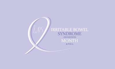 Irritable Bowel syndrome (IBS) awareness month. Template for background, banner, card, poster 