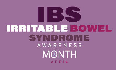 Irritable Bowel syndrome (IBS) awareness month. Template for background, banner, card, poster 