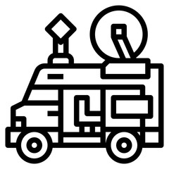 outside broadcast line icon style