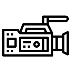 video camera line icon style