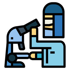scientist filled outline icon style