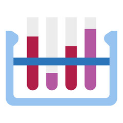 Obraz premium test tubes flat icon style
