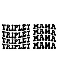 triplet mama Retro svg