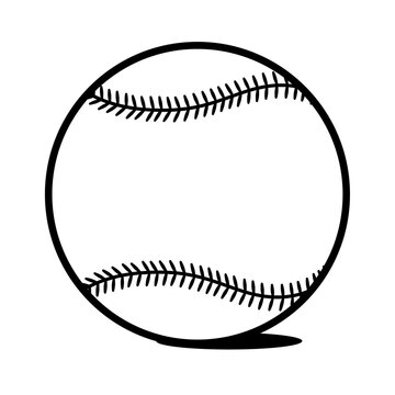 Baseball, Sports Ball, Black And White, Illustration, Transparent