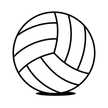 Volleyball, Sports Ball, Black And White, Illustration, Transparent