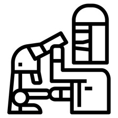 scientist line icon style