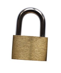 A padlock isolated on the transparent background