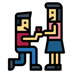 proposal filled outline icon style