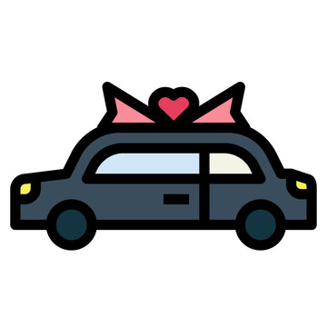 recommend clip art: limousine filled outline icon style