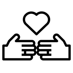 wedding line icon style