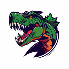Dino mascot vector illustration with isolated background