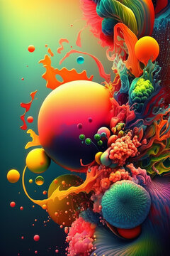3D background illustration, abstract theme. Generative AI