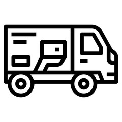 delivery line icon style