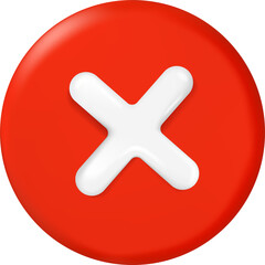 3D Right and Wrong Button in Round Shape. Green Yes and Red No Correct Incorrect Sign. Checkmark...