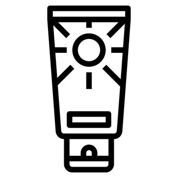 recommend clip art: sunscreen line icon style