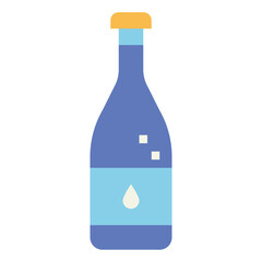 glass bottle flat icon style