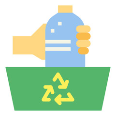 litter flat icon style