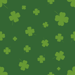 Green clover seamless pattern