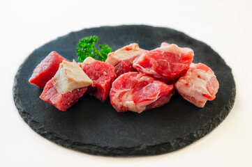 角切り肉の豚と牛