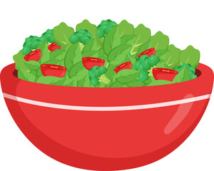 Grocery food set vector illustration.  vegetables, meat, pork, confectionery and dairy products,  Supermarket list, diet plan concepts.Vegetable salad,tomatoes,Broccoli.