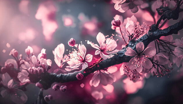 桜 sakura cherry tree ,AI generated
