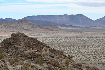Dry desert alluvial plane.