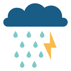 lightning flat icon style