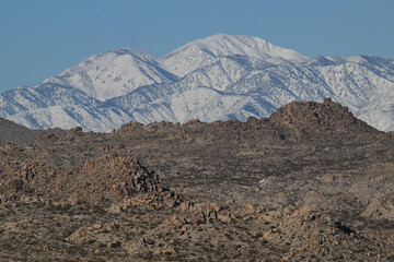 San Gorgonio Mountains seen from Joshua Tree area.