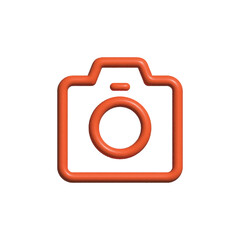 Camera icon isolated 3d design illustration