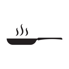 Frying pan vector icon isolated