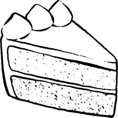 Cake vector illustration, hand drawing doodles
