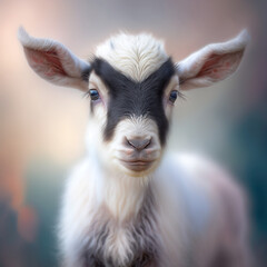 Mini cute Goat created with Generative AI Technology