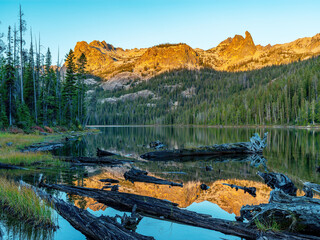 Beautiful Idaho wilderness high mountain lake